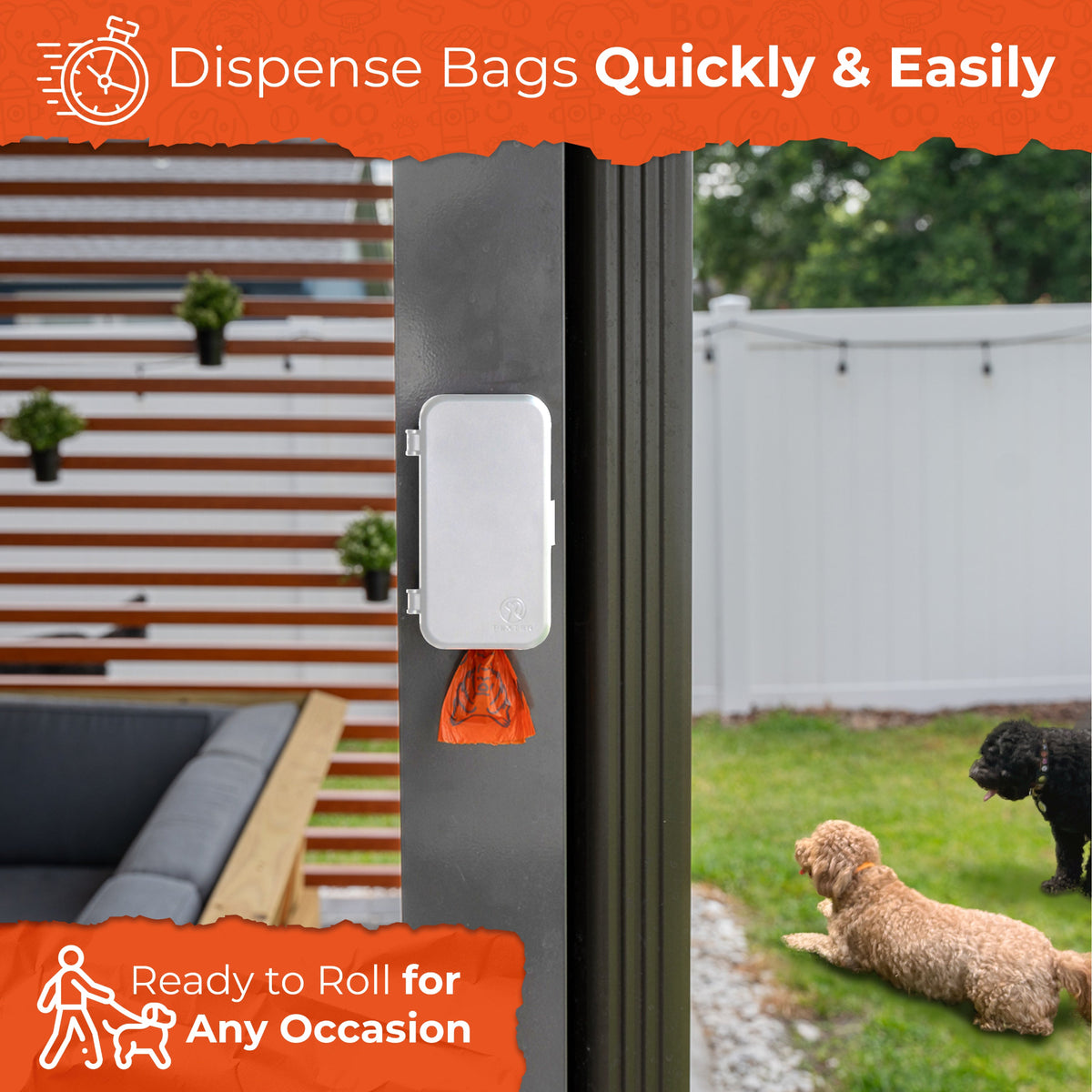 dog poop bag dispenser, dog poop bag holder, dog poop bag dispenser for wall, dog poop bag dispenser for backyards
