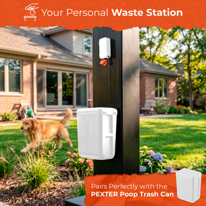 Dog Poop Trash Can - White